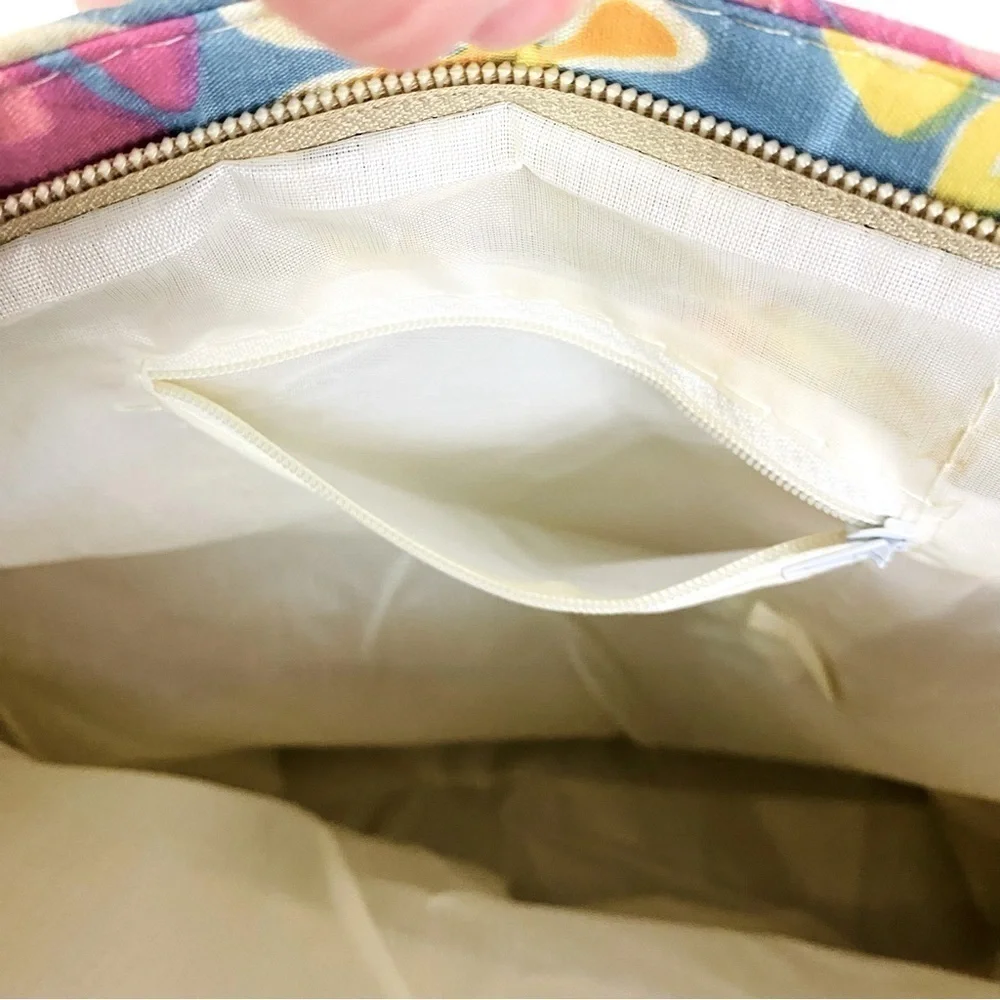 Barbie Floral Vintage Retro Tote 11.5” x 12” x 5”